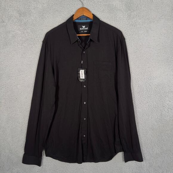 Butter Cloth Icy Cotton Black XL Tall Fit NEW With Tags Long Sleeve - Picture 1 of 9